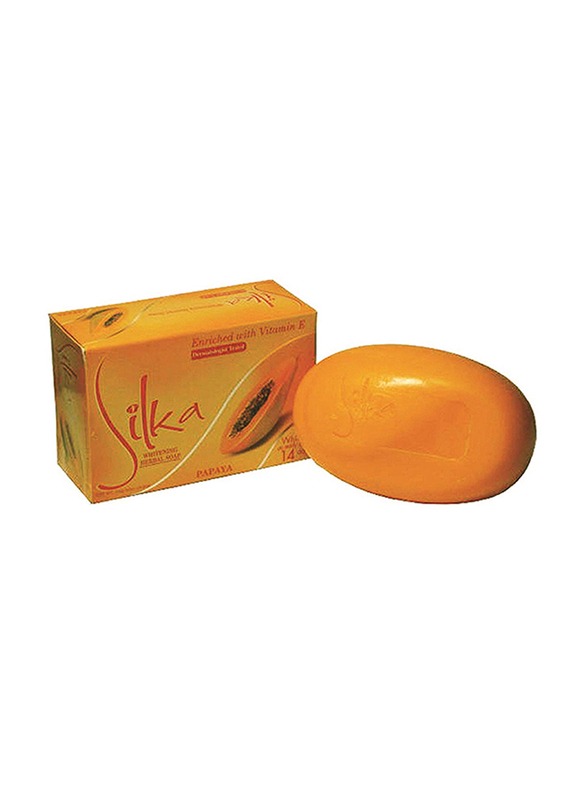 Silka Whitening Herbal Papaya Soap with Vitamin E