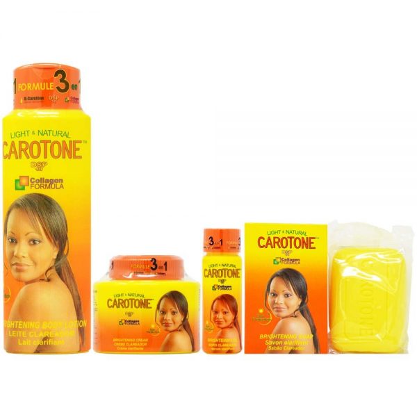 CaroTone Set-1 (Lotion 18.6oz + Cream 11.1oz + Oil 2.2oz + Soap 6.7oz)