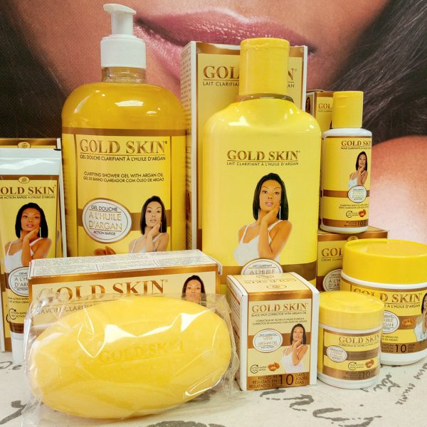 Gold Skin Lightening 7-Piece Face & Body Kit With Argan Oil