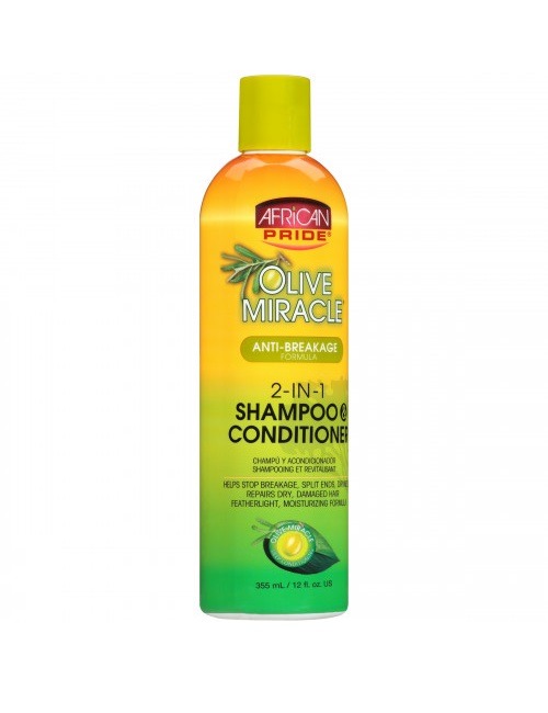 African Pride Olive Miracle Anti-Breakage Formula 2-in-1 Shampoo & Conditioner