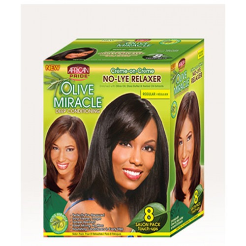 African Pride Olive Miracle Deep Conditioning No Lye Relaxer 8 Touch-Up [Regular]