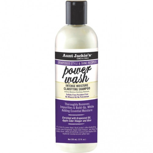 Aunt Jackie's Curls & Coils Power Wash, Intense Moisture Clarifying Shampoo