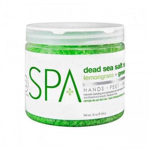 BCL SPA Lemongrass + Green Tea Dead Sea Salt Soak, 16oz