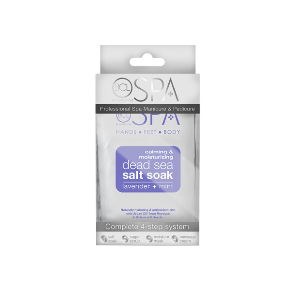 BCL SPA Manicure & Pedicure Lavender + Mint 4 Steps System [Salt, Sugar, Mask, Cream]
