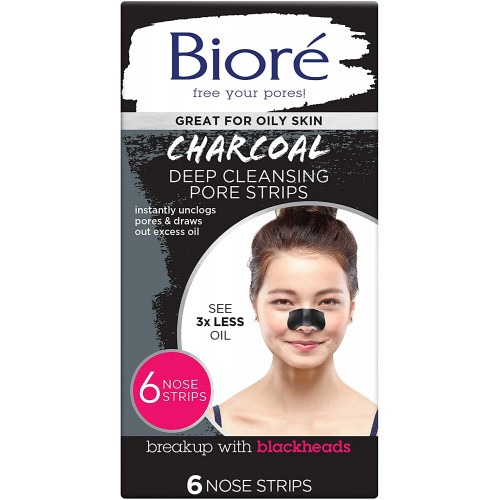 Biore Charcoal Deep Cleansing Pore Strips [6 Nose Strips]