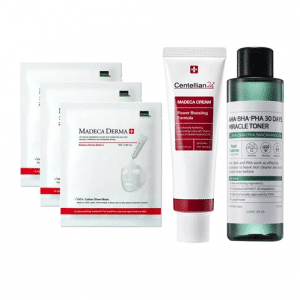 Miraculous Madeca Trio Set (Miracle Toner + Madeca Cream + 3 Sheets Derma Mask)
