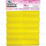 Brittny Professional 7/8" Magnetic Rollers Yellow, 12Pcs