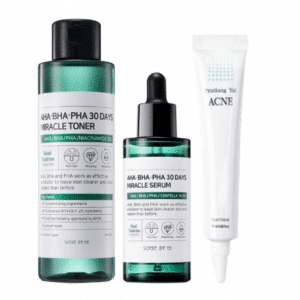 Pyunkang Yul Acne Spot Cream + Somebymi AHA BHA PHA Miracle Toner + Miracle Serum