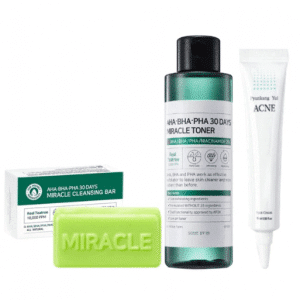 Pyunkang Yul Acne Spot Cream + Somebymi AHA BHA PHA Miracle Toner + Miracle Soap