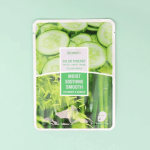 DEOPROCE Color Synergy Mask YELLOW GREEN : Cucumber and Bamboo,1pc