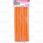 Brittny Professional 10" Flexible Rods Orange, 6PCS