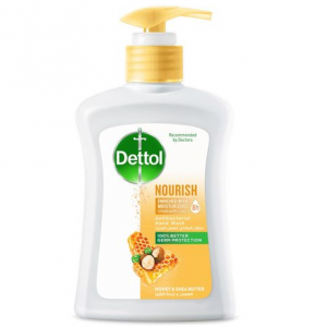 Dettol Nourish Antibacterial Liquid Hand Wash Honey & Shea Butter 200ml