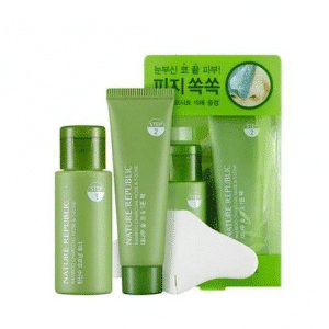 Nature Republic Nose & T-Zone Pore Care Kit Bamboo Charcoal