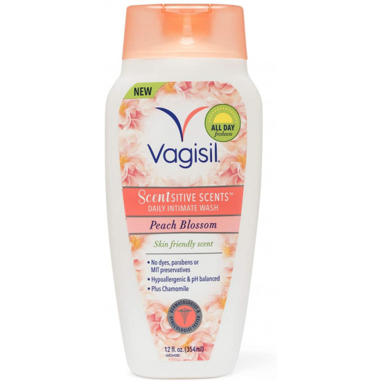 Vagisil Peach Blossom Scentsitive Scent Daily Intimate Wash, 12oz (354ml)