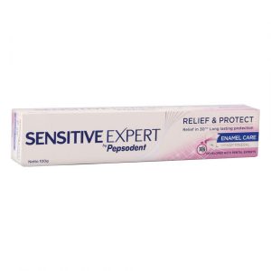 Sensitive Expert by Pepsodent Relief & Protect Toothpaste Enamel Care WIth Hap Mineral Developed With Dental Experts 100g