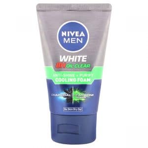 Nivea Men White 8H Oil Clear Anti-Shine+Purify Cooling Foam 100ml