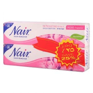 Nair Hair Removal Cream With Baby Oil Tubes Rose Fragrance (Pack Of 2 x 110g)