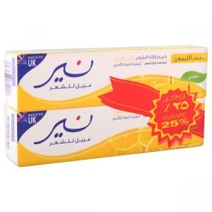 Nair Hair Removal Cream With Baby Oil Lemon Fragrance For Silky Smooth Skin Pack Of 2*110g