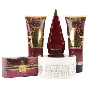 Risalat Al Muadah Gift set with- Parfum 100ml, Body Lotion, Shower gel, Soap & Powder