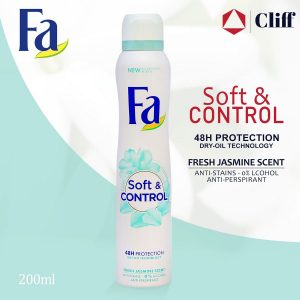 Fa Soft & Control Fresh Jasmine Scent Deodorant Spray 200ml