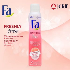 Fa Freshly Free GrapeFruit & Lychee Scent Deodorant Spray 200ml