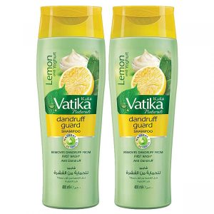 Vatika Naturals Lemon & Yoghurt Dandruff Guard Shampoo Pack Of 2*400ml