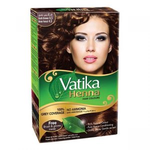 Vatika Henna 100% Grey Coverage No Ammonia Hair Colour, Dark Brown 4.5