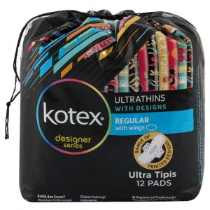 Kotex Ultrathins with Designs Regular with Wings 12 Pads
