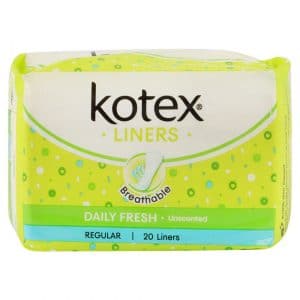 Kotex Liners Breathable Daily Fresh Unscented Regular 20 Liners
