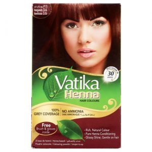 Vatika Henna 100% Grey Coverage No Ammonia Hair Colour Burgundy 3.6