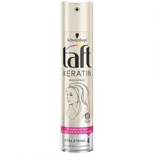 Schwarzkopf Taft Keratin Hairspray Strengthened Hair Perfect Hold Without Stickiness Ultra Strong 4 250ml