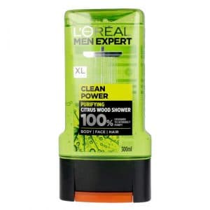 LOreal Men Expert Clean Power Purifying Citrus Wood Shower Gel 100% Designed To Intensely Purify 300ml
