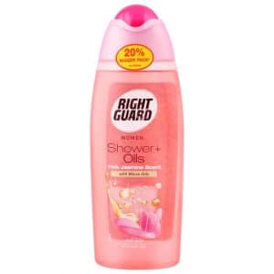 Right Guard Women Shower + Oils Pink Jasmin Scent With Mirco Oils Dull Skin Shower Gel 300ml