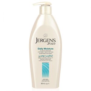 Jergens Daily Moisture 24-Hour Hydration For Visibly Smoother Skin With Silk Proteins & Citrus Extracts Dry Skin Moisturizer 400ml