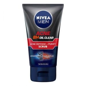 Nivea Men Acne 8H Oil Clear Acne Defense + Purify Scrub Charcoal + Salicylic Power 100ml