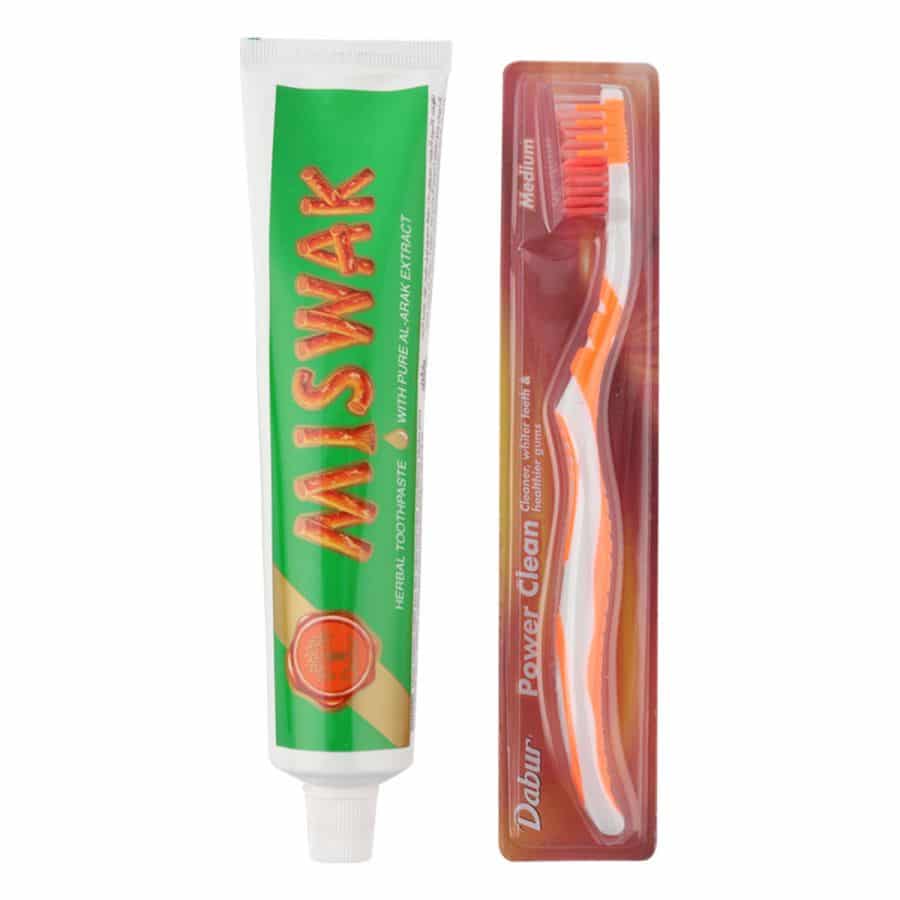 Dabur Miswak Herbal Tooth Paste Arak Extract With Free Tooth Brush