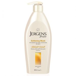 Jergens Softening Musk Replenishes For Visibly Softer Skin With Vitamin E Moisturizer 400ml