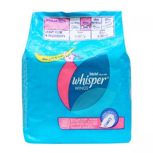 Whisper Regular Flow with Wings 10 Pads