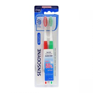 Sensodyne Sensitive Extra Soft Toothbrush Green-White & Red-White 2pcs