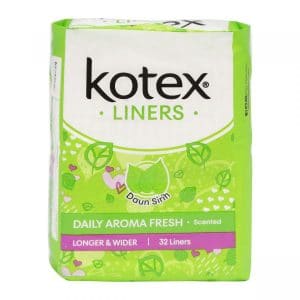 Kotex Daily Aroma Fresh Liners Scented Longer & Wider 32 Liners