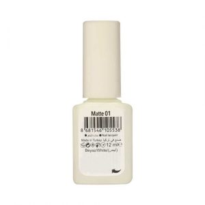 Lollis Beauty Make Up Matte Nail Lanquer 12ml, 01 White