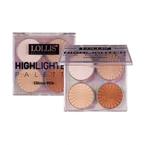 Lollis Beauty Make up Highlighter Palette Glow Kit, LP-501
