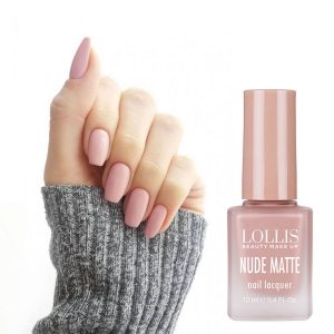 Lollis Beauty Make up Nude Matte Nail Lacquer 12ml, LP-654-06