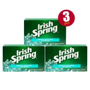 Irish Spring Deep Action Scrub Deodorant Soap 3x104.8g (Set of 3)