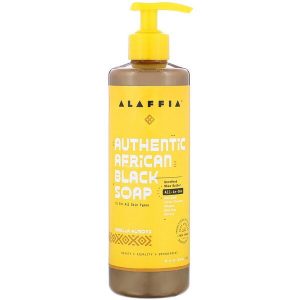 Alaffia, Authentic African Black Soap, Vanilla Almond, 16 fl oz (476 ml)
