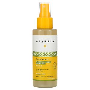 Alaffia, Neem Turmeric Clarifying Facial Toning Mist, Natural Mint, 3.4 fl oz (100 ml)