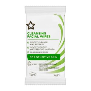 Superdrug Face Cleansing Wipes Sensitive 10pcs