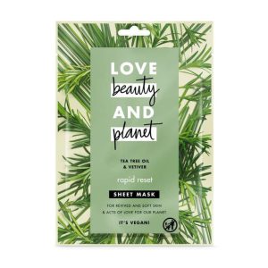 Love Beauty and Planet Rapid Reset Sheet Mask Tea Tree Oil & Vetiver 1pc