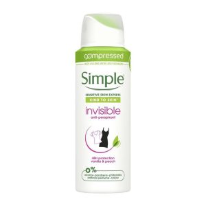 Simple Invisible Anti-Perspirant Deodorant Spray Vanilla & Peach 125ml