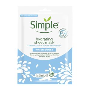 Simple Water Boost Hydrating Sheet Mask 1pc
